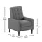 Merrick Lane Darcy Recliner Chair Mid-Century Modern Faux Leather Tufted Upholstery Ergonomic Push Back Living Room Recliner